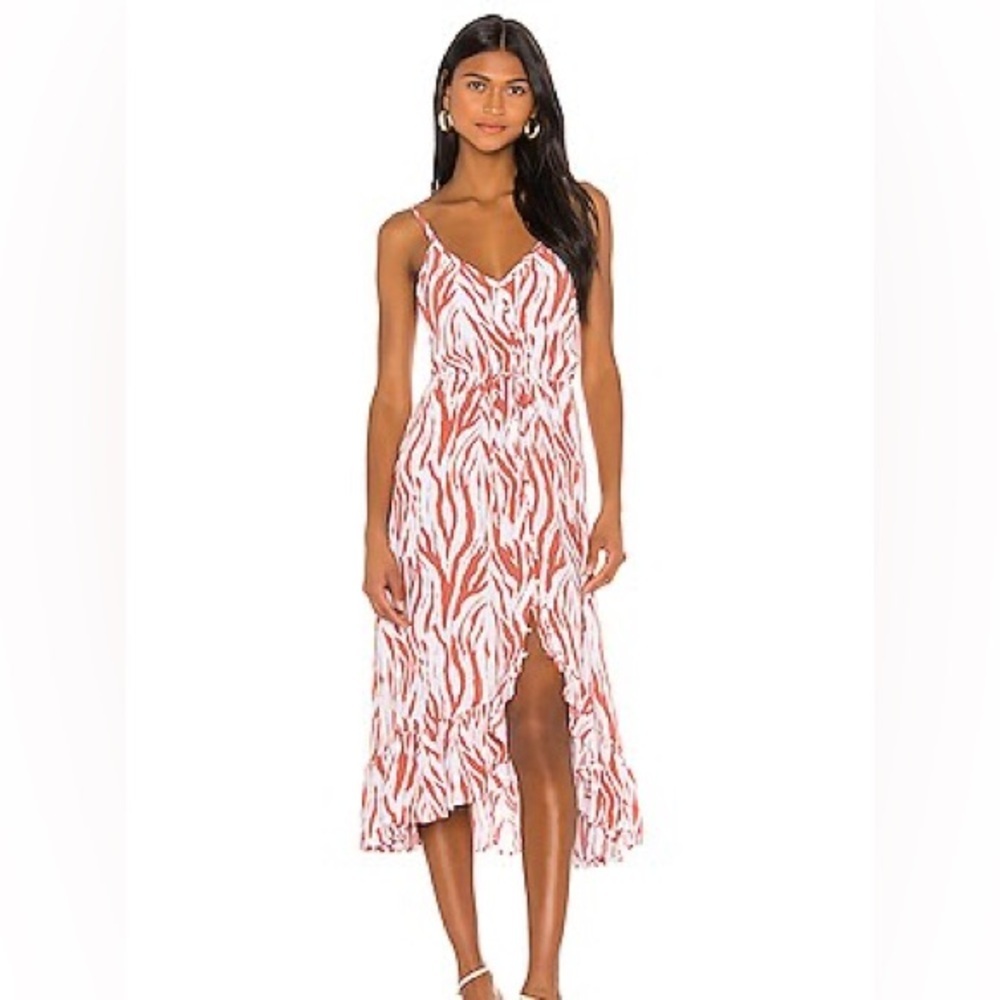 Rails - Frida Midi Dress in Rust Zebra - Size Med… - image 1
